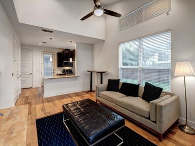 Primary bedroom at 1300 Walnut Ave Unit #B - 2 bed 2 bath home