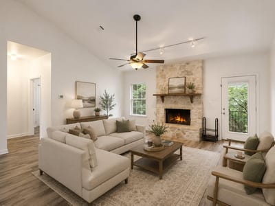 Living area at 1301 S Quinlan Park RD - 3 bed 2 bath home