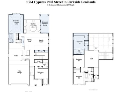 Primary bedroom at 1304 Cypress Paul ST - 5 bed 4 bath home