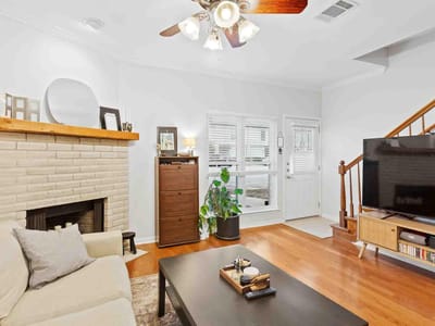 Primary bedroom at 1307 Kinney Ave Unit #108 - 2 bed 2 bath home