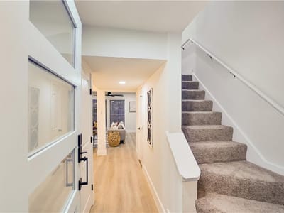 Primary bedroom at 1308 Matthews LN Unit #A - 2 bed 1 bath home