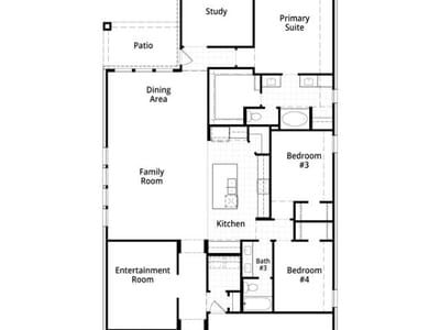 Living area at 1308 Snowdrop Dr - 4 bed 3 bath home