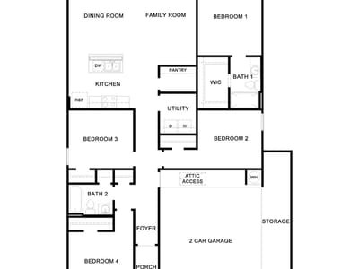 Living area at 131 Belton DR - 4 bed 2 bath home