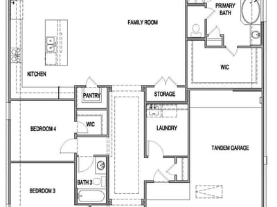 Living area at 131 Maravillas Creek LN - 4 bed 3 bath home