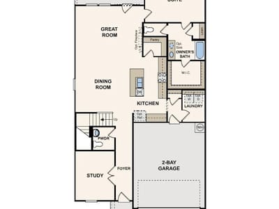 Living area at 13308 Final Turn DR - 3 bed 2 bath home