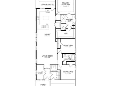 Living area at 13403 Final Turn DR - 3 bed 2 bath home