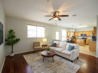 Living area at 13504 Richard Nixon ST - 3 bed 2 bath home