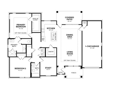 Living area at 136 Antoinette Way - 2 bed 2 bath home
