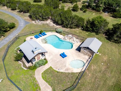 Living area at 140 Cave Springs Rd - LOST SPRINGS, Wimberley, TX