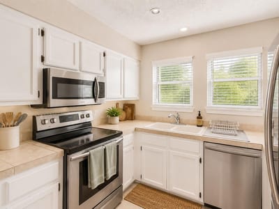 Primary bedroom at 1404 Norwalk LN Unit #207 - 2 bed 2 bath home