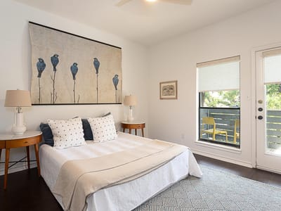 Primary bedroom at 1404 Norwalk Ln Unit #212 - 1 bed 1 bath home