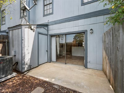 Primary bedroom at 1411 N Gracy Farms Ln N Unit #100 - 2 bed 2 bath home