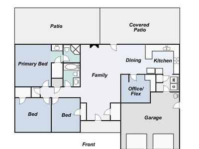 Primary bedroom at 1414 Shenandoah DR - 3 bed 2 bath home