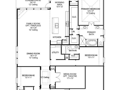 Living area at 1417 Scarlet Sage DR - 4 bed 3 bath home