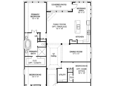 Living area at 1424 Purple Petunia LN - 4 bed 2 bath home
