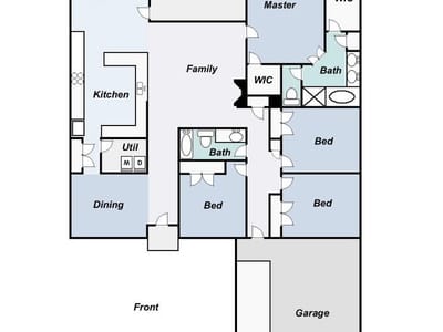 Living area at 1438 Bull Horn LOOP - 4 bed 2 bath home
