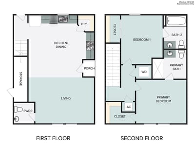 Primary bedroom at 145 Summer Dr - 2 bed 2 bath home
