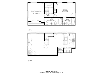 Primary bedroom at 1506 Forest TRL Unit #101 - 2 bed 2 bath home