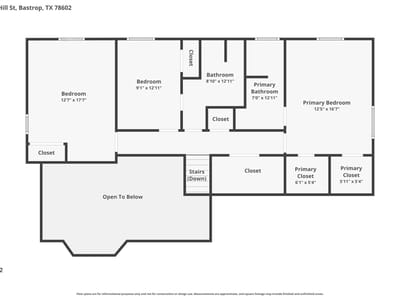Primary bedroom at 1509 Hill St - 4 bed 3 bath home