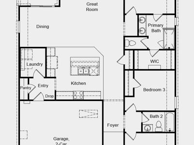 Living area at 15421 Flowers Vw - 3 bed 2 bath home