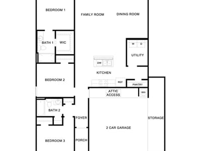 Living area at 160 Belton DR - 3 bed 2 bath home