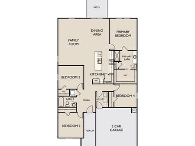 Living area at 160 Parrigin Cv - 4 bed 2 bath home