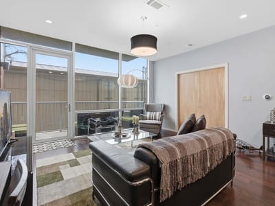 Primary bedroom at 1600 Barton Springs Rd Unit #1106 - 1 bed 1 bath home