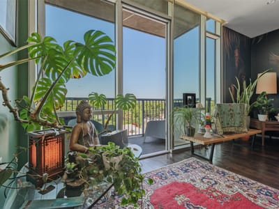 Living area at 1600 Barton Springs Rd Unit #1507 - 2 bed 2 bath home