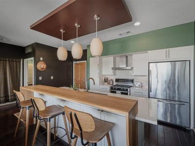 Primary bedroom at 1600 Barton Springs Rd Unit #1507 - 2 bed 2 bath home