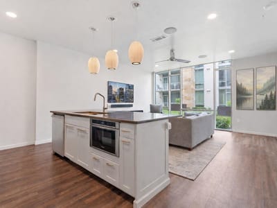 Primary bedroom at 1600 Barton Springs Rd Unit #2102 - 1 bed 1 bath home