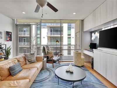 Living area at 1600 Barton Springs Rd Unit #2403 - 2 bed 2 bath home