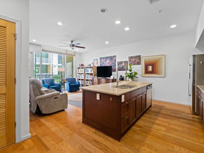 Primary bedroom at 1600 Barton Springs Rd Unit #5102 - 1 bed 1 bath home