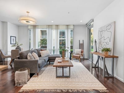 Living area at 1600 Barton Springs Rd Unit #5103 - 2 bed 2 bath home