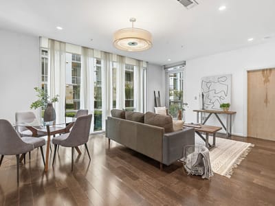 Primary bedroom at 1600 Barton Springs Rd Unit #5103 - 2 bed 2 bath home