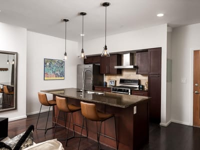 Primary bedroom at 1600 Barton Springs RD Unit #5108 - 1 bed 1 bath home