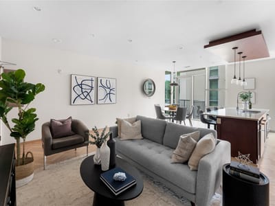 Living area at 1600 Barton Springs RD Unit #5301 - 2 bed 2 bath home