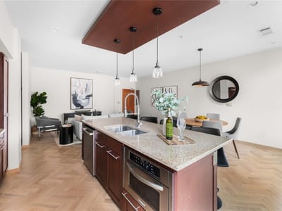 Primary bedroom at 1600 Barton Springs RD Unit #5301 - 2 bed 2 bath home