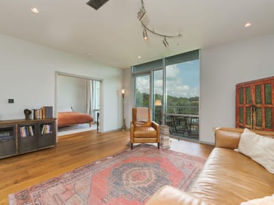 Primary bedroom at 1600 Barton Springs Rd Unit #5508 - 1 bed 1 bath home