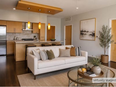 Primary bedroom at 1600 Barton Springs RD Unit #5610 - 1 bed 1 bath home