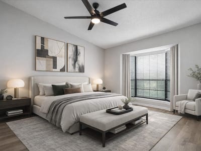 Primary bedroom at 1601 Faro Dr Unit #704 - 2 bed 2 bath home