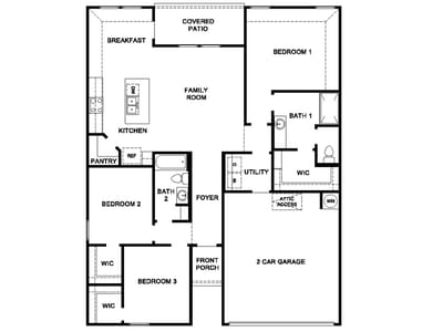 Living area at 1611 Cordus Jackson Jr LN - 3 bed 2 bath home