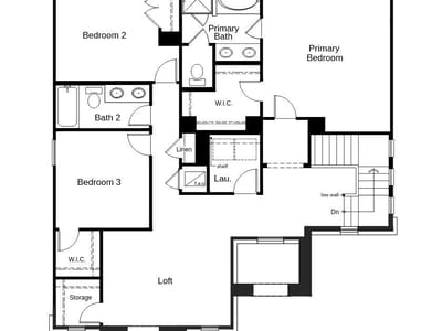 Primary bedroom at 1640 River Plateau DR - 3 bed 2 bath home