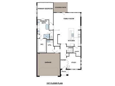 Living area at 16604 Wind Chime DR - 4 bed 3 bath home