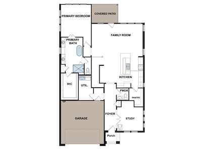 Living area at 16812 Wind Chime Dr - 4 bed 3 bath home
