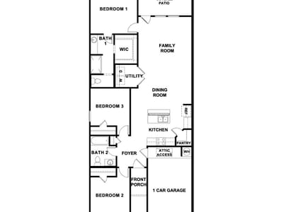 Living area at 169 B Harrison Xing - 3 bed 2 bath home