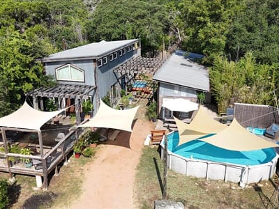 Living area at 16933 #B  Ranch Rd 12 #B - Hogg Creek Bus Park, Wimberley, TX