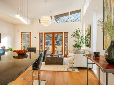 Living area at 1700 Ravey ST Unit #A - 2 bed 2 bath home