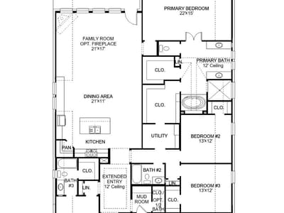 Primary bedroom at 1700 Snowdrop DR - 4 bed 3 bath home