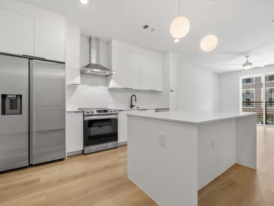 Living area at 1701 Simond Ave Unit #208 - 1 bed 1 bath home