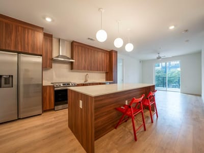 Living area at 1701 Simond Ave Unit #212 - 2 bed 2 bath home